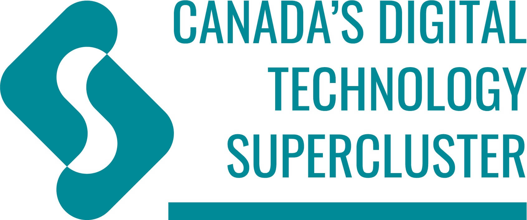Canada's Digital Technology Supercluster logo with teal icon and font text