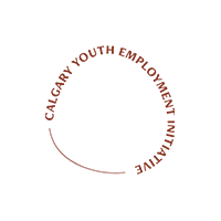 Logo de la Calgary Youth Employment Initiative en caractères rouges
