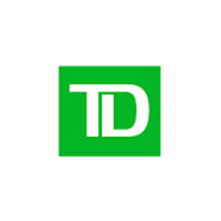 Logo TD en blanc sur fond vert