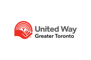 United Way Greater Toronto logo in grey and black font text with red icon