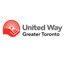 United Way Greater Toronto logo in grey and black font text with red icon